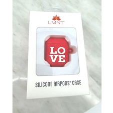 LMNT Red Silicone AirPods Case LOVE Graphic Protective Cover