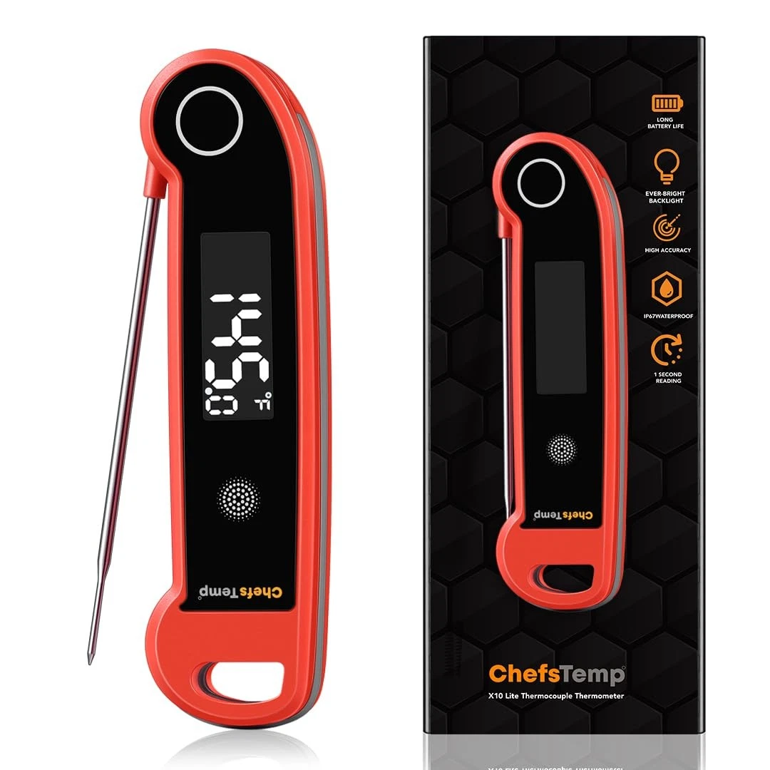 ChefsTemp Digital Instant Read Meat Thermometer, NSF Certified IP67 Waterproo...