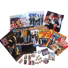 Vintage 90s New Kids on the Block Memorabilia Joblot, Books Badges Calendars etc