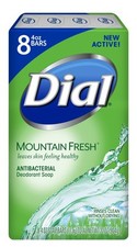 Dial Antibacterial Bar Soap, Refresh Renew, Mountain Fresh, 4 Oz, 8
