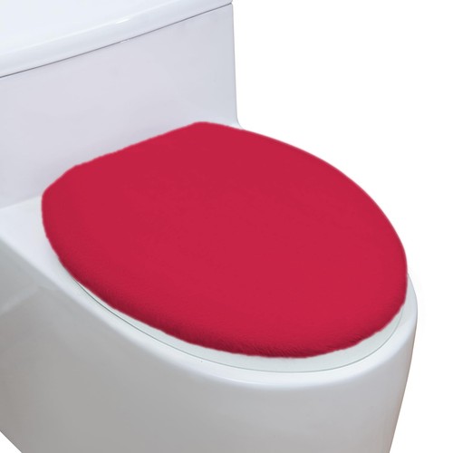 Comfortable Soft Plush Toilet Lid Cover for Bathroom, Machine Washable Toilet...