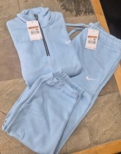 Nike 1/4 Zip Sweatsuit Powder Blue. Sizes XS-XXL. Brand New With Tags