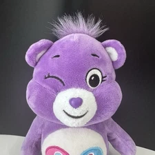 Care Bear Share Bear Plush Lollipop Winking Fun Stuffed Purple - Small 9"