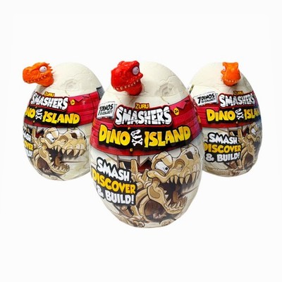 ZURU Smashers - Dino Island Dinosaurier Nano Ei Serie 1 (3er Pack)