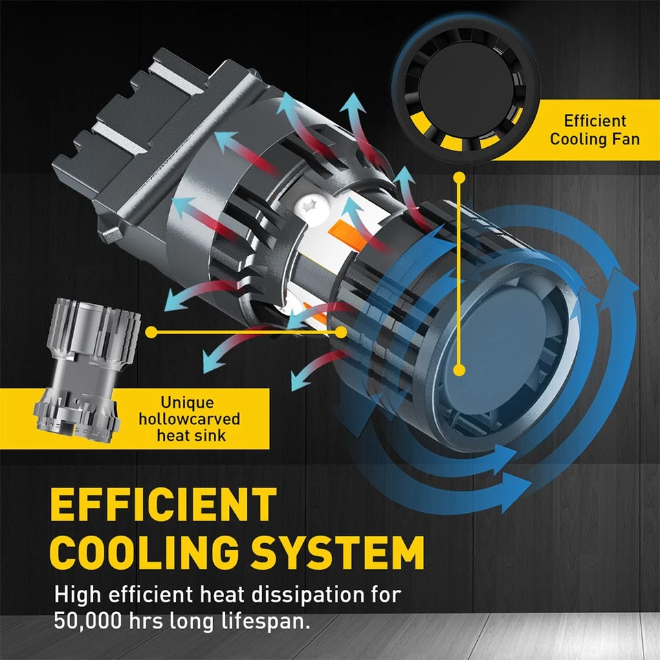 Luz de señal de giro delantera 3157 3057 8 LED para GMC Sierra 1500 99-23 ámbar Canbus Foto 2 de 4