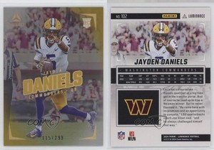 2024 Panini Luminance Rookies Gold /299 Jayden Daniels #102 Rookie RC