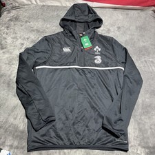 Canterbury Airguard Ireland Rugby IRFU 1/4 Zip Hybrid Hoody Hooded Jacket Mens M