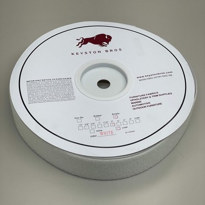 KEYSTON BROS 2'' Pressure Sensitive Acrylic Based Adhesive Loop 25 yds White KY2L