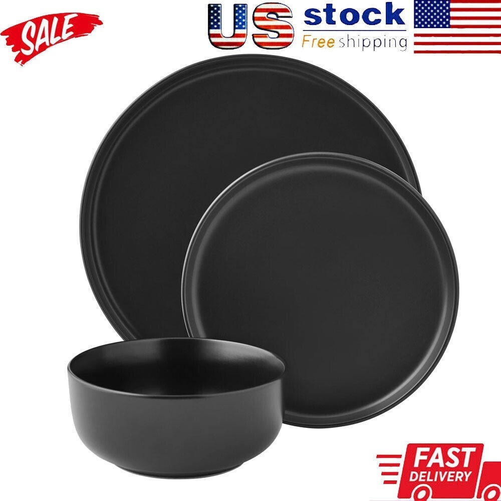 100% Glazed Kitchen Microwave Safe Matte Black