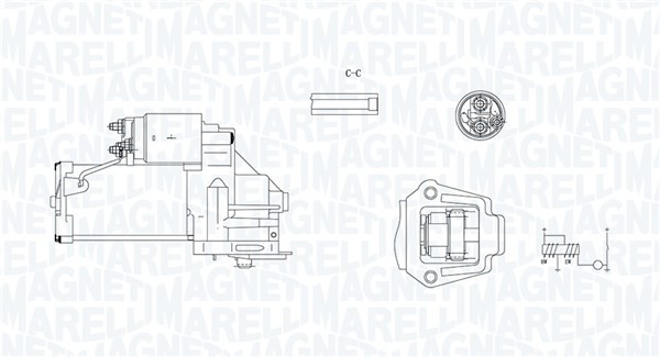Magneti Marelli 063721245010 Anlasser 19 ZäHne 2,2 Kw 12 V Rechtsdrehend-image
