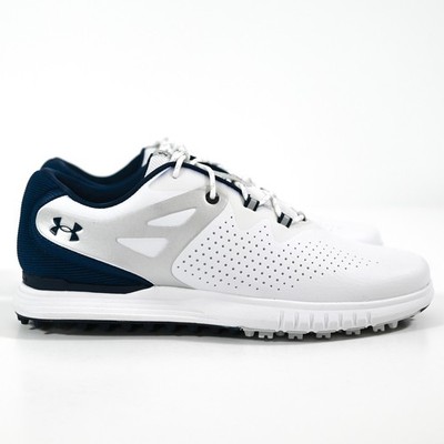 Under Armour UA Charged Breathe Spikeless Golf Shoes White Blue - Women's Size 7