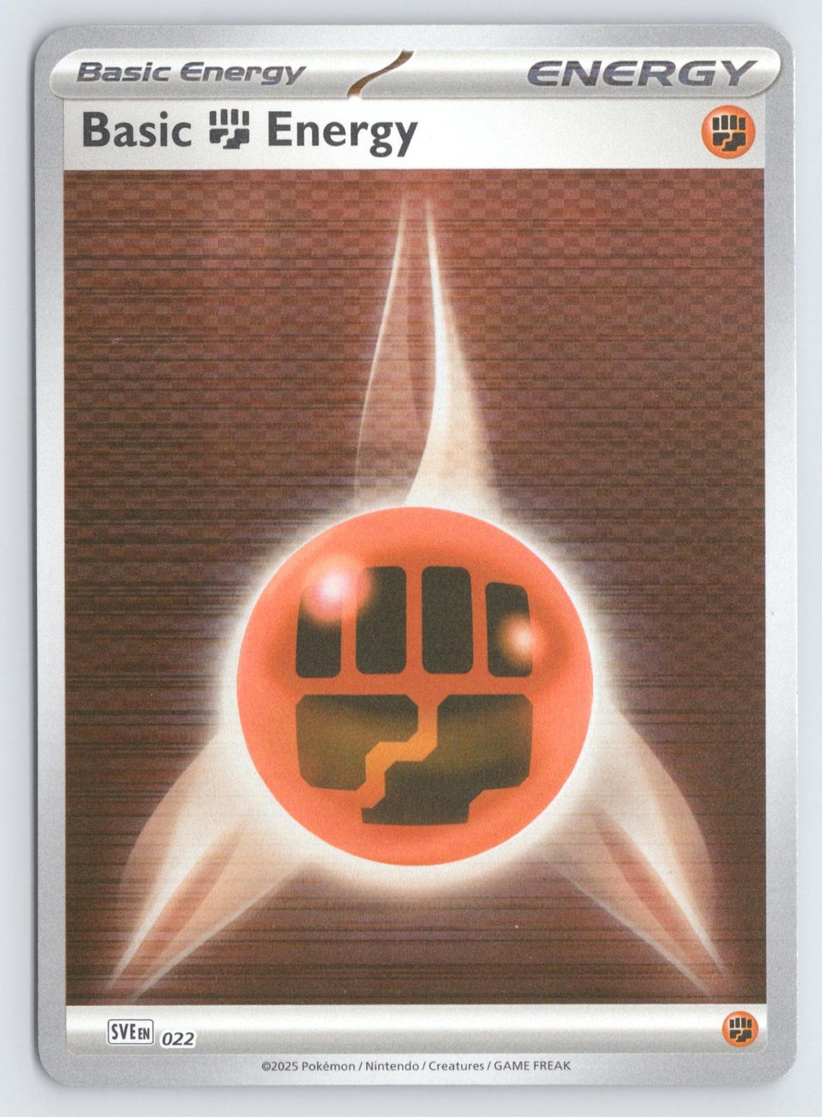 Basic Fighting Energy 022 Pokemon Scarlet & Violet Energies Reverse Holo NM