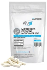 NVS 100% Creatine Monohydrate Capsules 5000mg (700mg Per Cap) USA Free Shipping