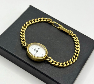 ROYAL Armbanduhr Goldfarben Swiss Made   Edelstahlboden   Vintage Handaufzug
