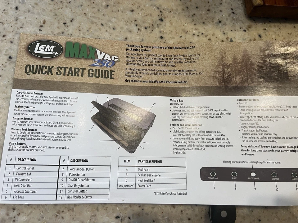 LEM MaxVac 250 真空封口机 — 第 3/4 张图片