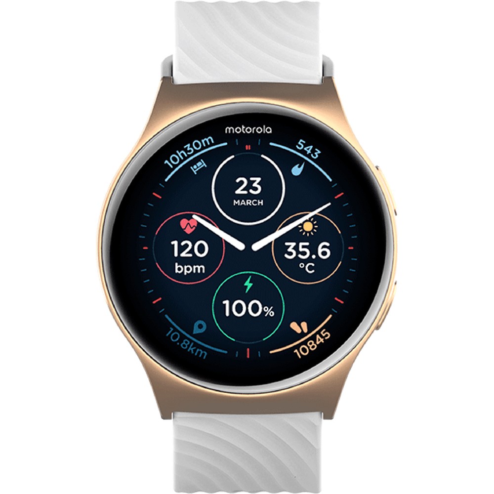 Умные часы Motorola Moto Watch 120 143 AMOLED Bluetooth AI Розовое золото 19990₽