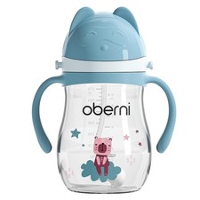 Oberni Leakproof Sippy Cup Weighted Straw Double Sealing No Spill Tritan 1-3Y 9o