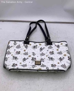Disney Dooney & Bourke Womens Multicolor Leather Mickey Minnie Mouse Tote Bag