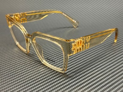 MIU MIU MU 04UV 11T1O1 Sand Transparent Women's 52 mm Eyeglasses