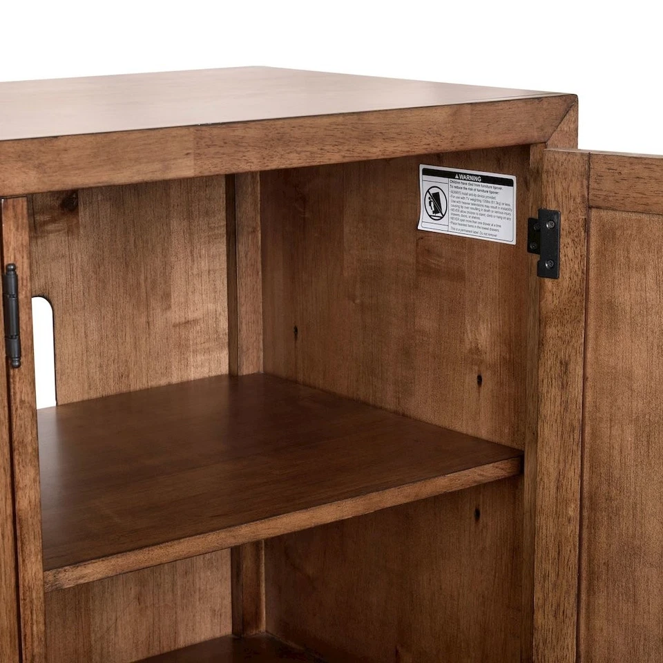 Consola de TV Shaker Lakes 82 pulgadas para sala de estar - marrón cosecha Foto 4 de 4