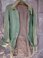 XVIII-wieczny zielony wełniany płaszcz kolonialny rekonstrukcja wojny