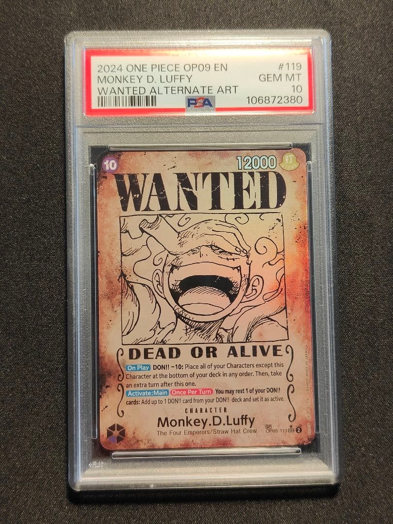 PSA10 one piece card [English Version] Monkey D. Luffy Wanted