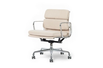 Eames for Herman Miller Tan Cream Office Chair in Schumacher VEGAN Suede