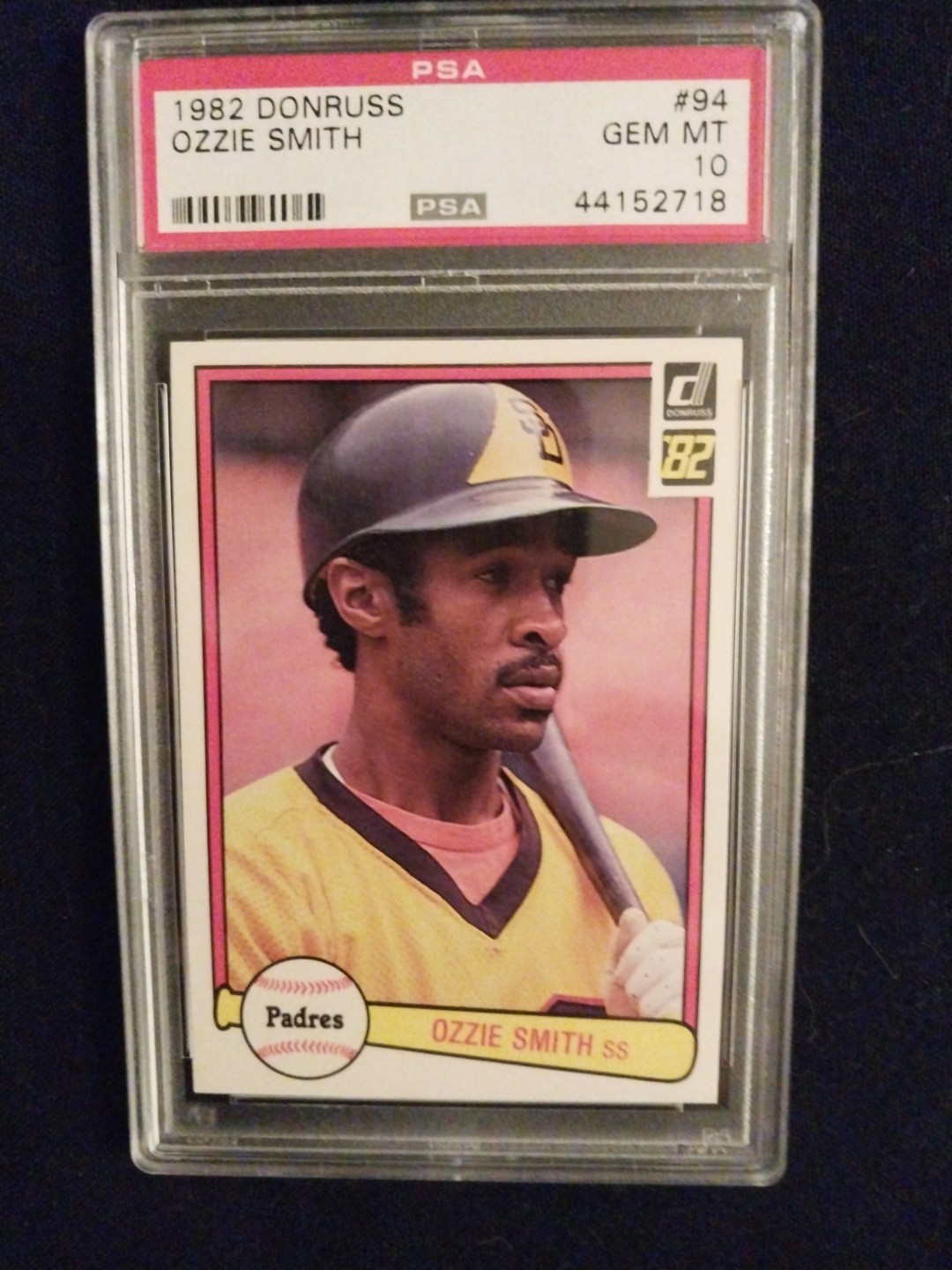 1982 DONRUSS #94 OZZIE SMITH HOF PSA 10 MINT