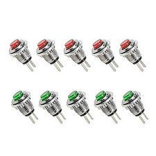 10 Pcs Micro Button Cap Switch 8mm Momentary Push On Off 5 Red 5 Green