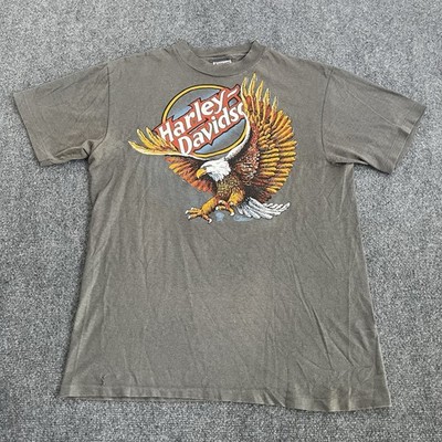 Vintage 90s Harley Davidson Stockton CA Eagle USA Made Size Large Single Stitch