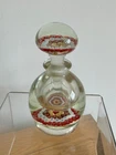 Vintage Italian Murano Millefiori & Latticino Perfume Bottle Glass Paperweight