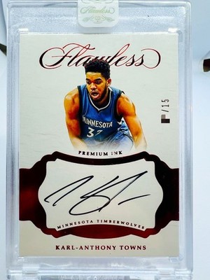 2016 Panini  Flawless Karl-Anthony Towns Minnesota Twins Auto /15 #PI-KAT