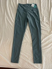 NEW UBESTYLE Womens Nylon Stretch UPF 50+ Active Leggings Turqoise Medium