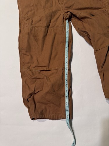 Carhartt Boys Brown Bib Overalls Double Knee Carpenter Duck Kids Cotton 8 READ - Picture 2 of 9