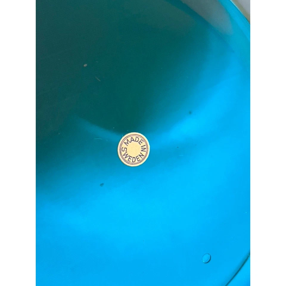 Gorham Silverplate wire basket cobalt blue bowl insert glass made in Sweden - Image 2 of 4