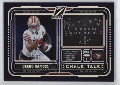 2024 Panini Zenith Chalk Talk Red 19/50 Deebo Samuel #22 1bi0