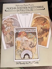 Dover Publications postcard book, Art Nouveau poster art by Alphonse Maria Mucha