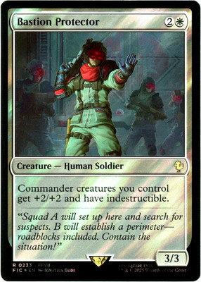 Bastion Protector (Surge Foil) 0233 - Commander: FINAL FANTASY FIC - MTG NM/M