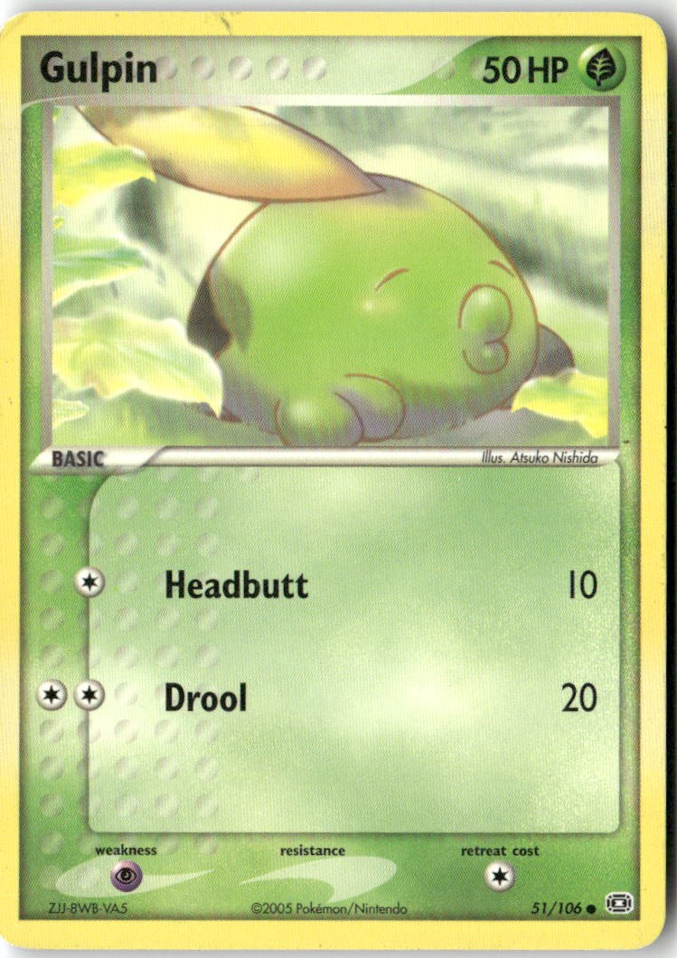Gulpin 51/106 Common Emerald Pokemon Moderately Played