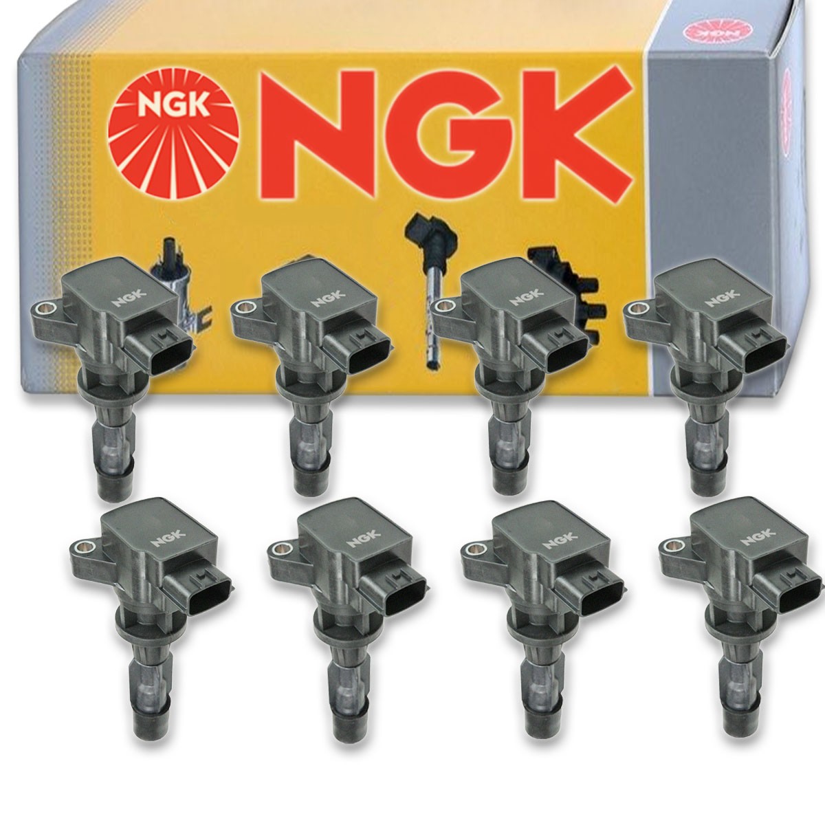 8 pc NGK 48859 U5253 Ignition Coils for UF604 UF-604 LF2L-18-100A ud