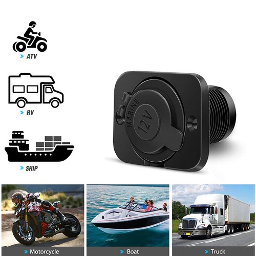 12V Cigarette Lighter Socket Charger Power Adapter Car Auto Marine Motorcycle RV - Picture 2 of 6