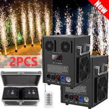 2X 700W Cold Spark Firework Machine Stage Effect Wedding DJ Party w/Flight Case