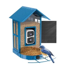 SOLIOM Bird Feeder with Camera Wireless Outdoor,Video Bird Feeder Camera with...