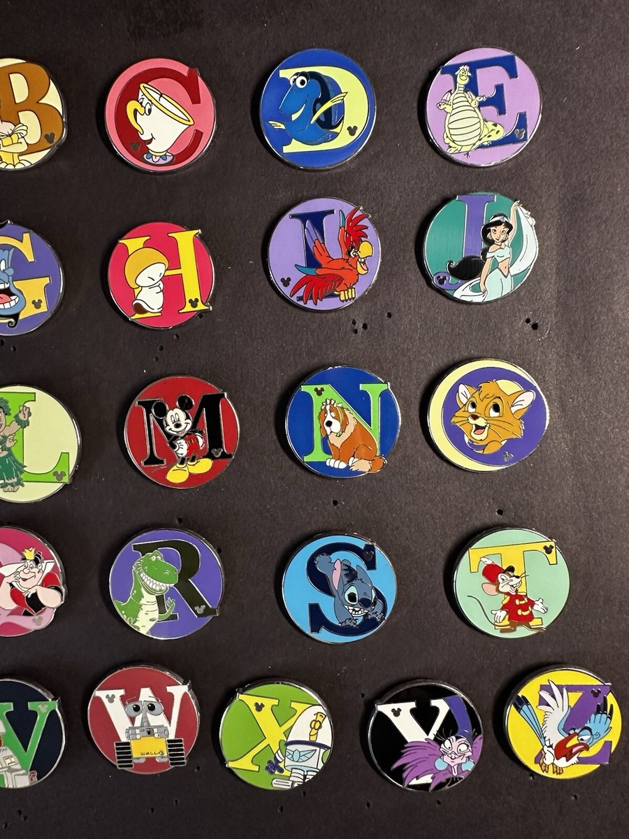 Disney Pin Set 2008 Hidden Mickey A - Z Alphabet Complete