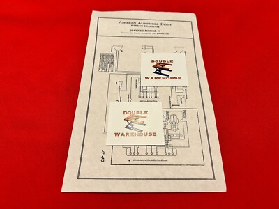American Automobile Digest Wiring Diagram - Haynes Model 75