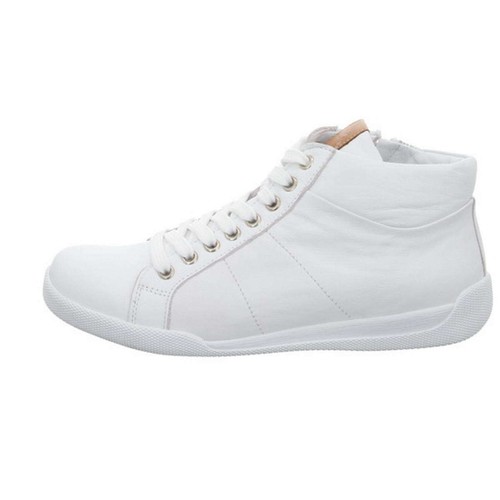 Andrea Conti Schnürstiefelette 0343619 534 Weiß Leder Stiefelette High Sneaker - Bild 2 von 5