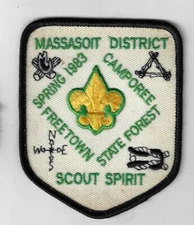 1983 Spring Camporee Freetown State Forest Massasoit Dist. Scout Spirit BLK Bdr.