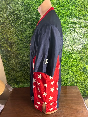 1996 USA Men's Basketball Short Sleeve Shooting Shirt Champion Navy Size Medium - Picture 4 of 5