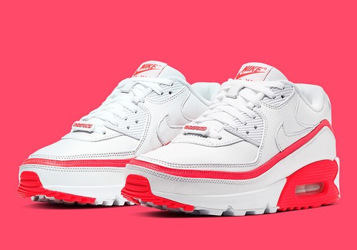 nike air max 90 undefeated white solar red
