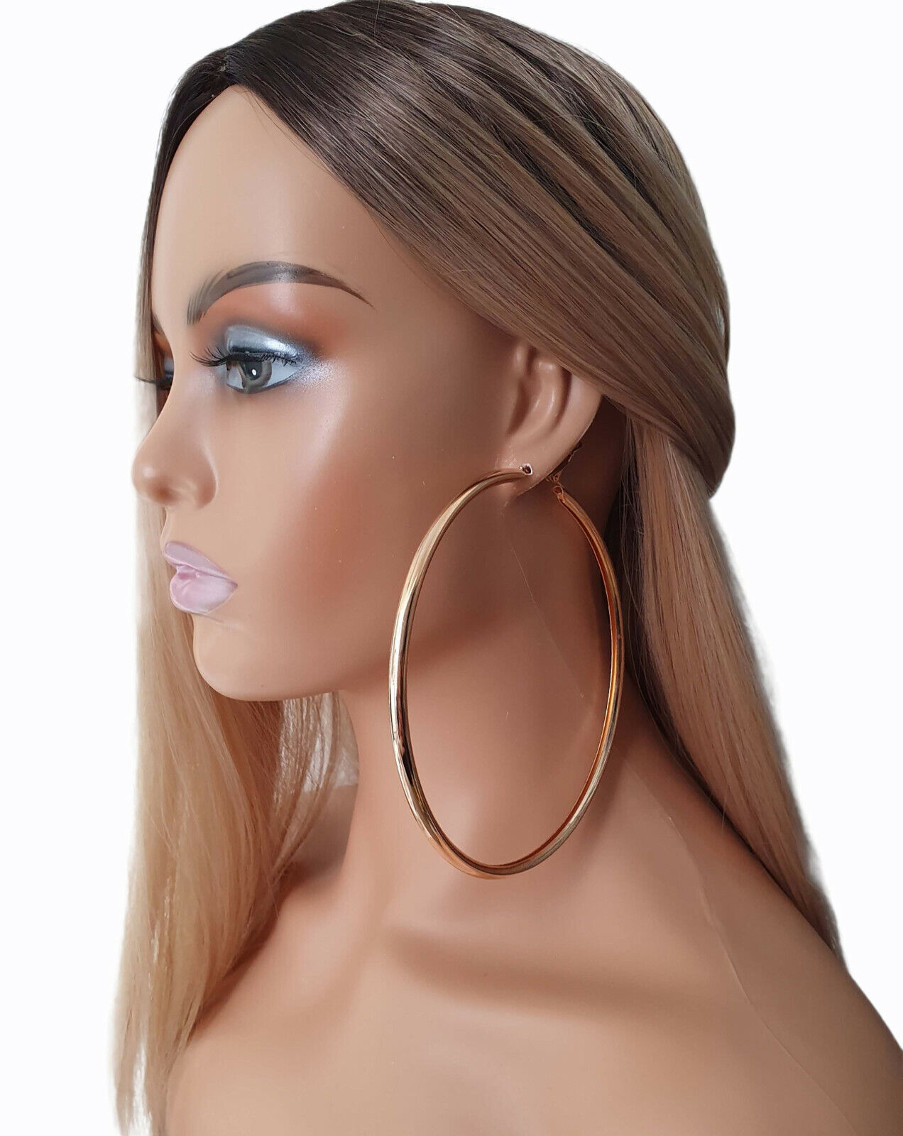 Buy SOLID TWISTED GOLDEN BIG HOOP EARRINGS for Women Online in India